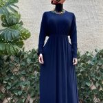 Dark Blue Full length Dress