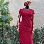 Dark Red CC Corporate Dress