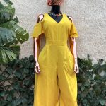 Yellow Cold Shoulder Jumpsuit