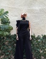 Elegant Black Scuba  Jumpsuit