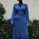 Blue Polka Dot Shirt Dress