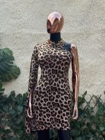 One-Hand Leopard Print Bodycon Dress
