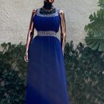 Royal Blue Studded Gown