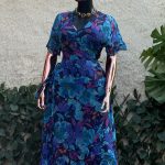 Blue Floral  Fancy Dress