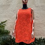 Neon Lace Shift Dress