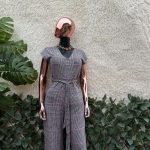 Belted Plaid Jumpsuit
