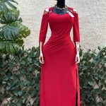 Exquisite Cold-Shoulder Gown