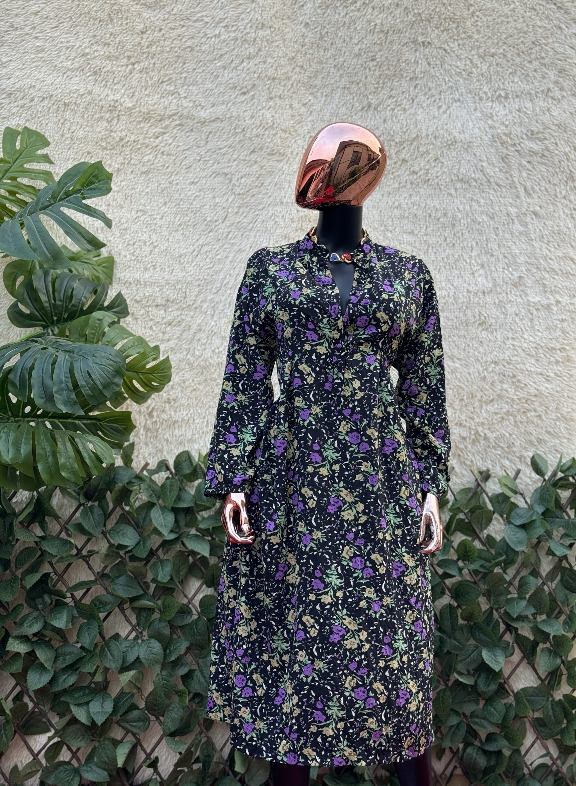 img_3837 Floral Buttoned Dress - Image 1