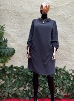 Round Collar Shift Dress