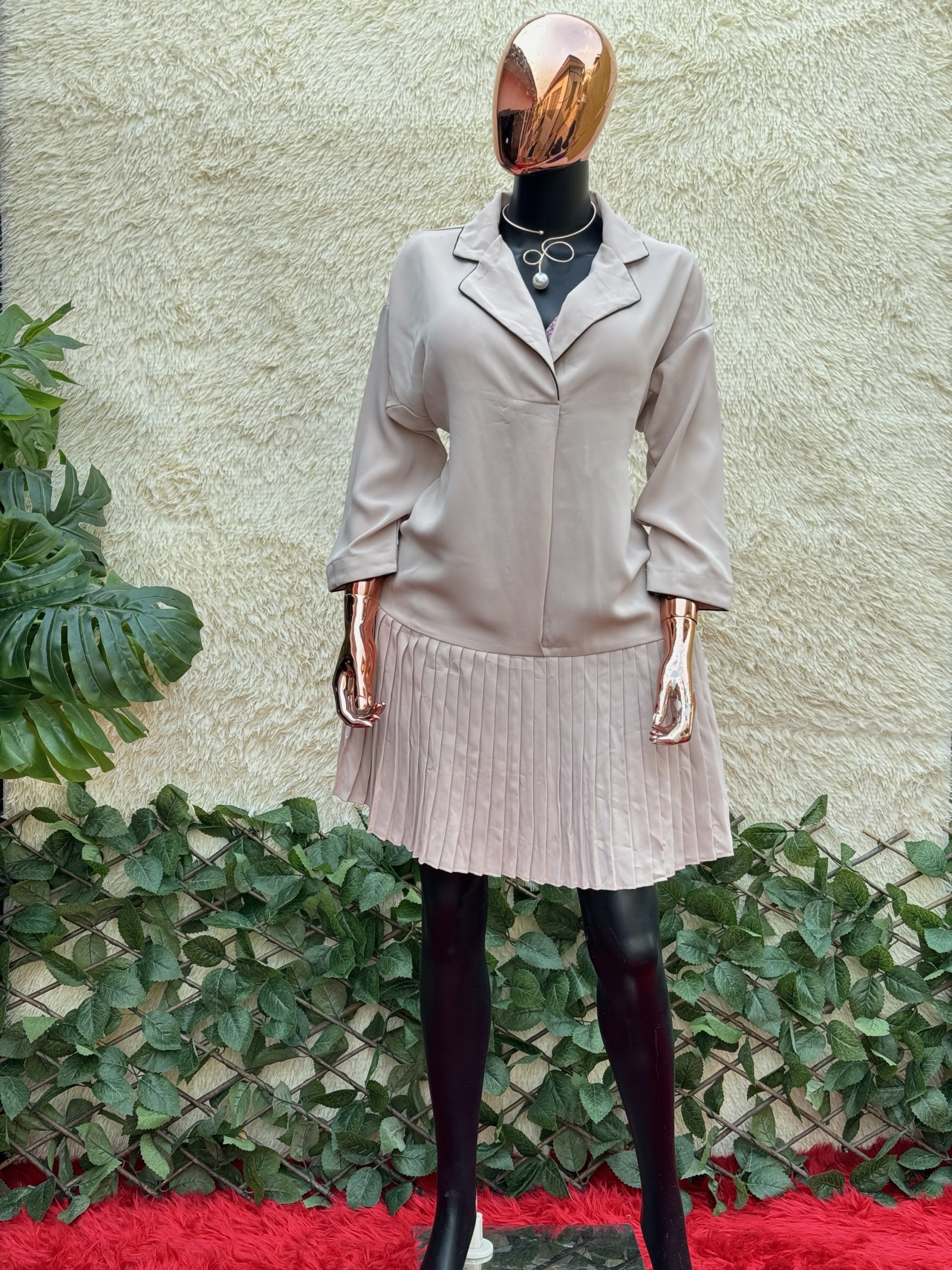 img_7314 Pleated Shift Dress - Image 1