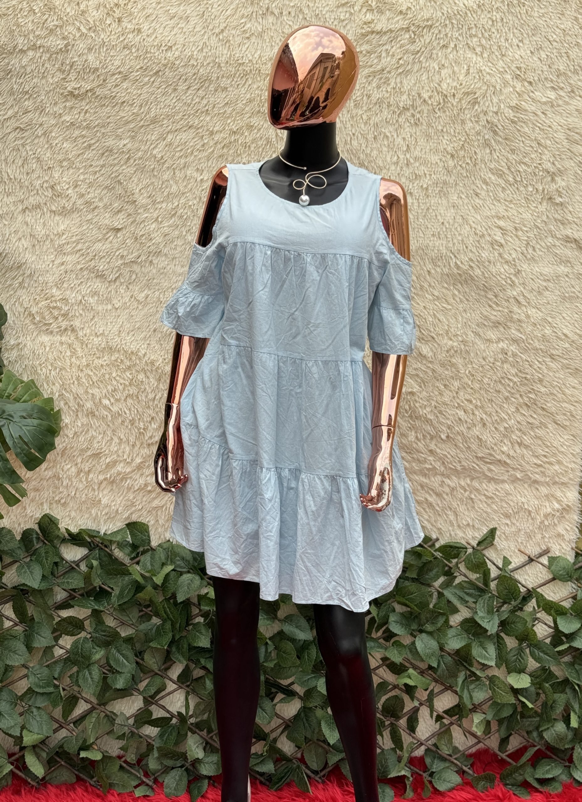 img_7393 Cold-Shoulder Smock Dress - Image 1