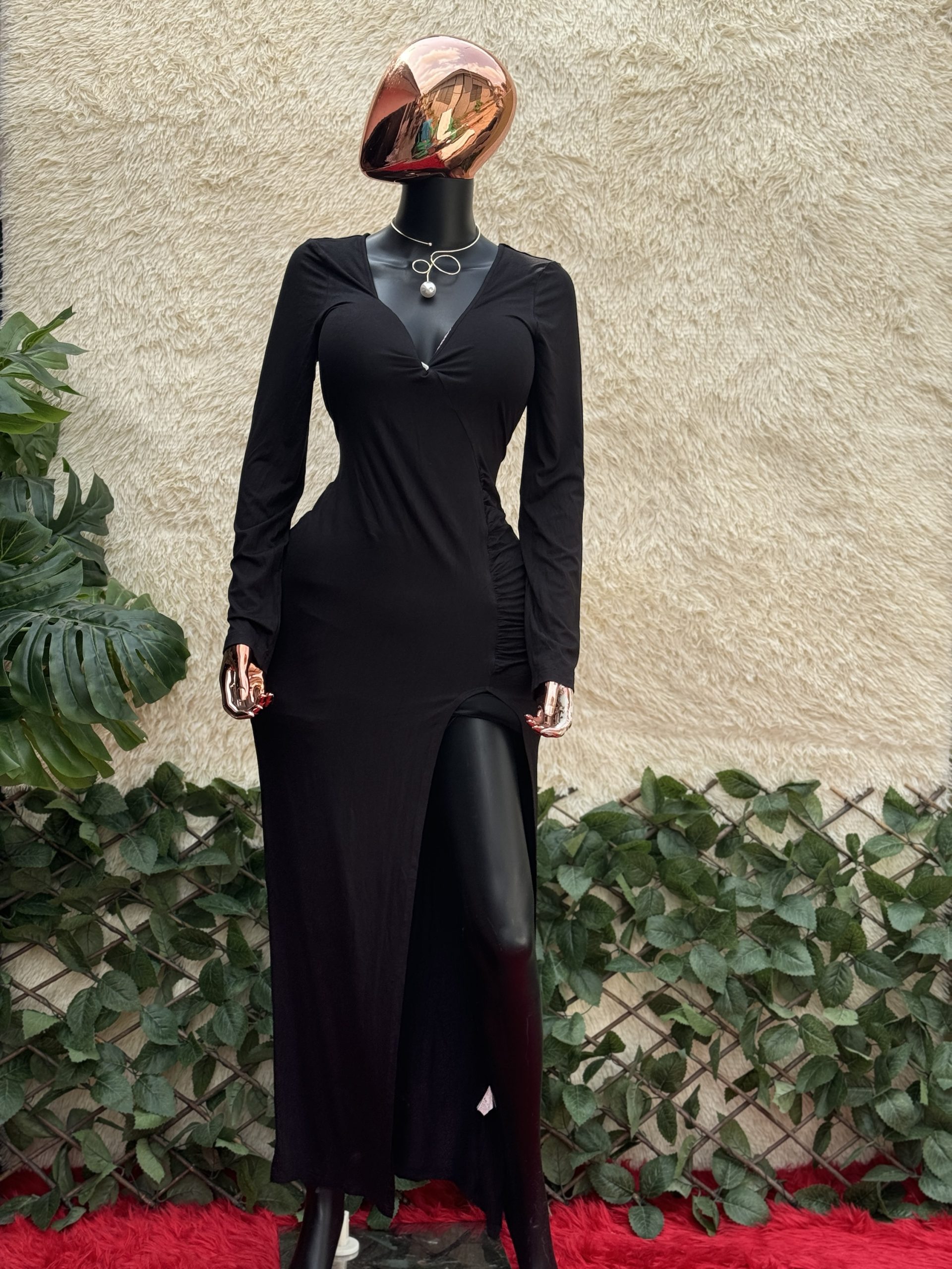 img_7450 Shein Side-Slit Bodycon Dress - Image 1