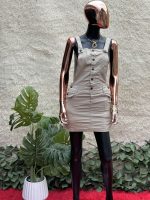 Khaki Braced Skirt - Image 2