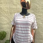 Striped White Blouse