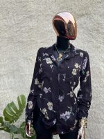 Black Floral  Shirt - Image 3