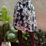 Pleated Patterned Skirt