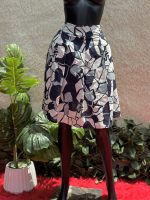 Pleated Patterned Skirt