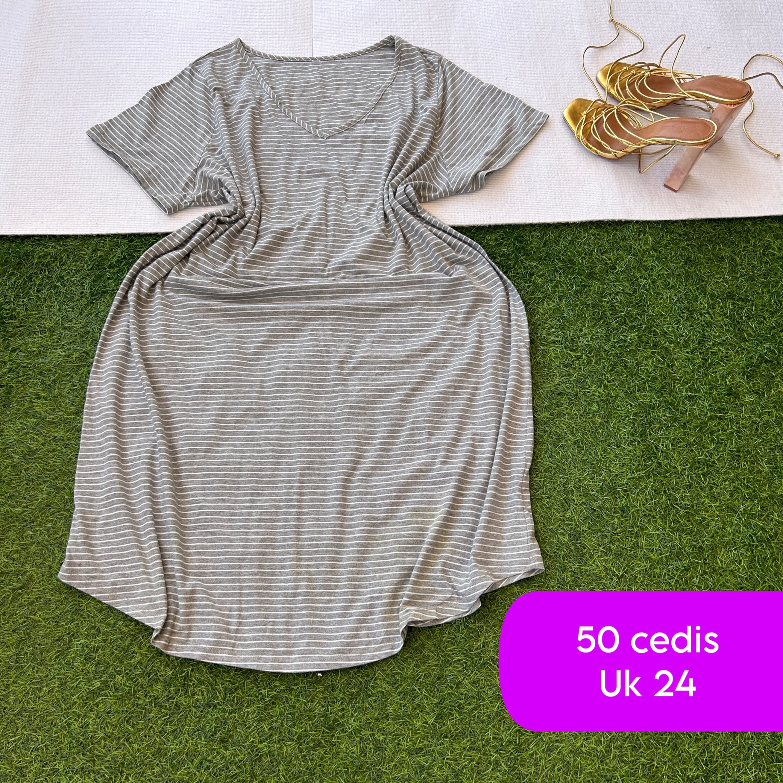 a10ddd08-6441-47b7-93d7-4a6d6e7904b3 Striped T-Shirt Dress - Image 1